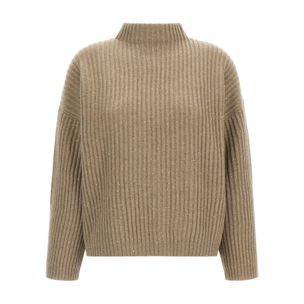 Brunello Cucinelli Beige Cashmere Women's Cardigan